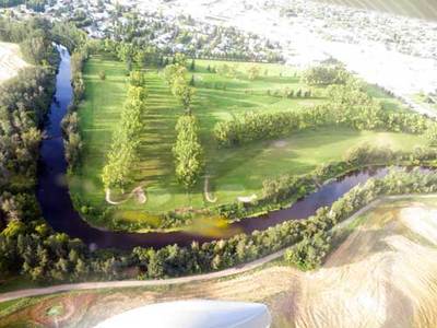 Aerial view from the Paddle River Golf club from the South Southwest