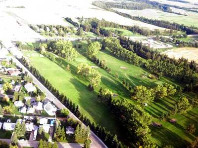 Aerial view of paddle river golf course from the north west